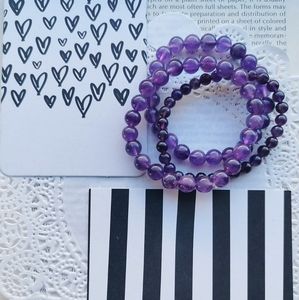 (1) Natural Amethyst bracelet for adult